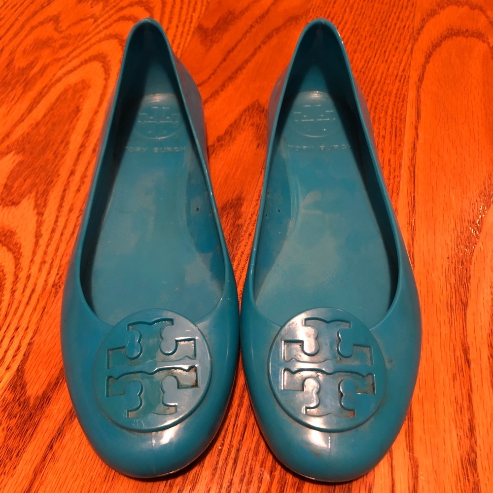 Cute Tory Burch Jelly Flats. Barely worn